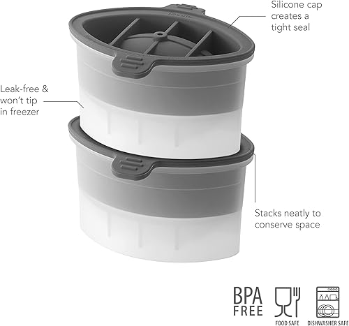Miniatura 9 de Tovolo Moldes de hielo para pelotas deportivas (juego de 4)  fútbol, golf, béisbol y baloncestofusión lenta, sin fugas, reutilizables y sin BPAIdeal