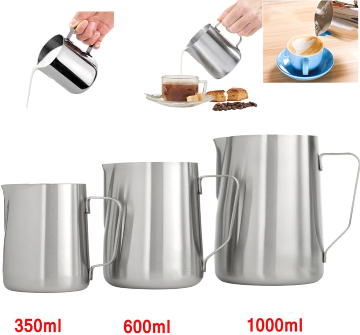 Ml Stainless Steel Milk Pour Cup for Latte Art Practice