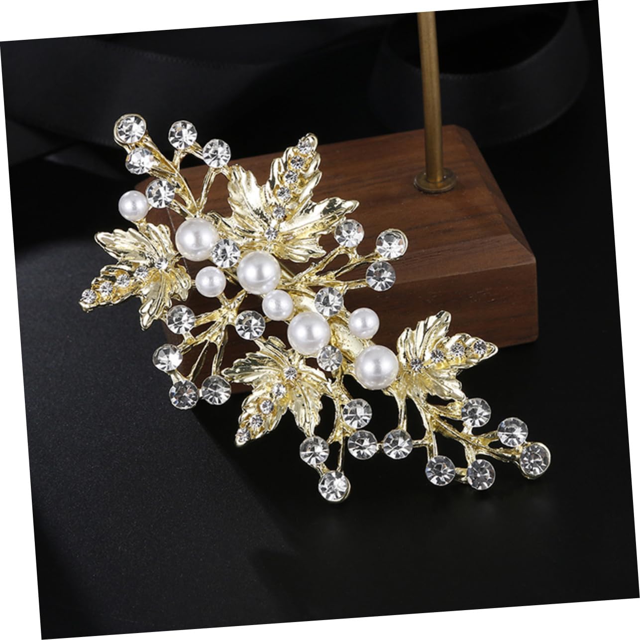 FRCOLOR 5 Sets Braut Haarschmuck Strass Haarspangen Hochzeit Haar Blatt Stück Haarschmuck Für Frauen Gold 2 Stück * 5