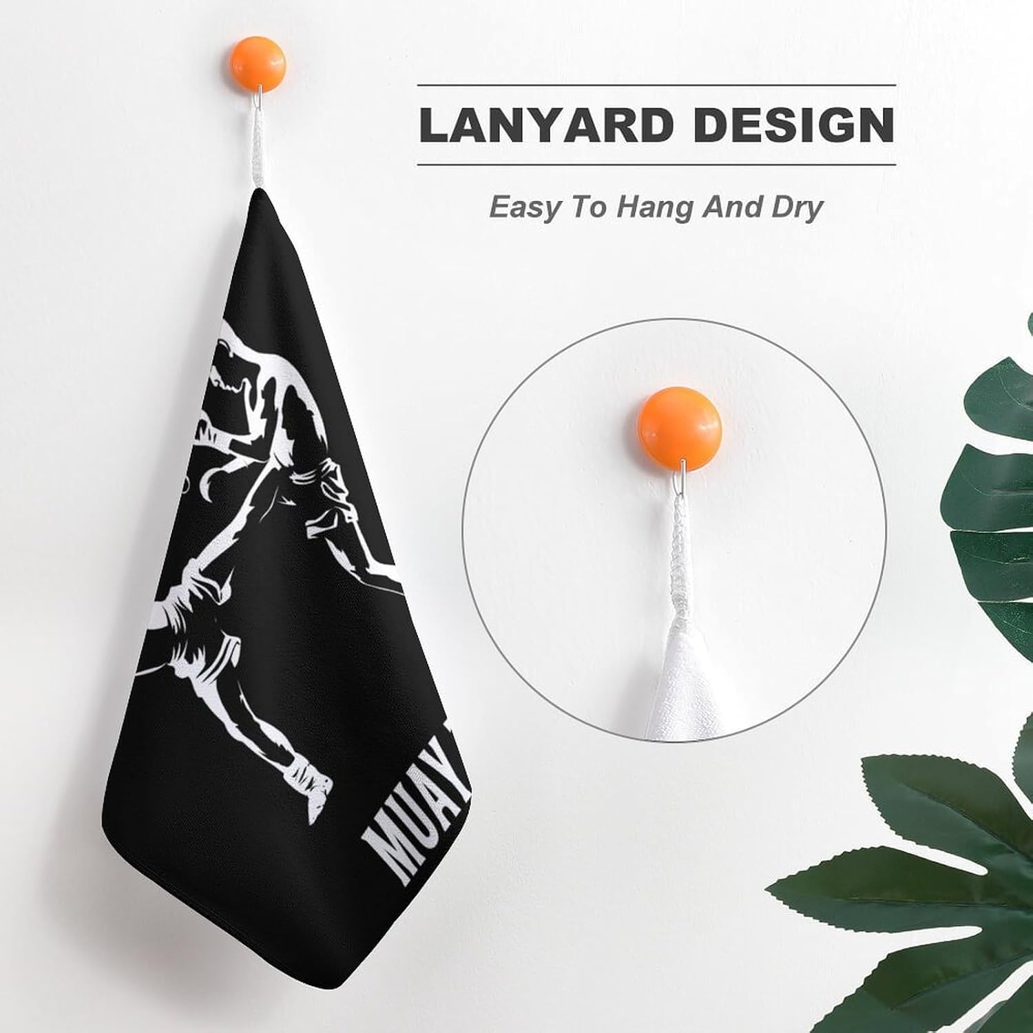 Muay Thai Hand Towels for Bathroom Handkerchief | Absorbent,with Hanging Loop,Kitchen Towels,for Home Hotel,Soft