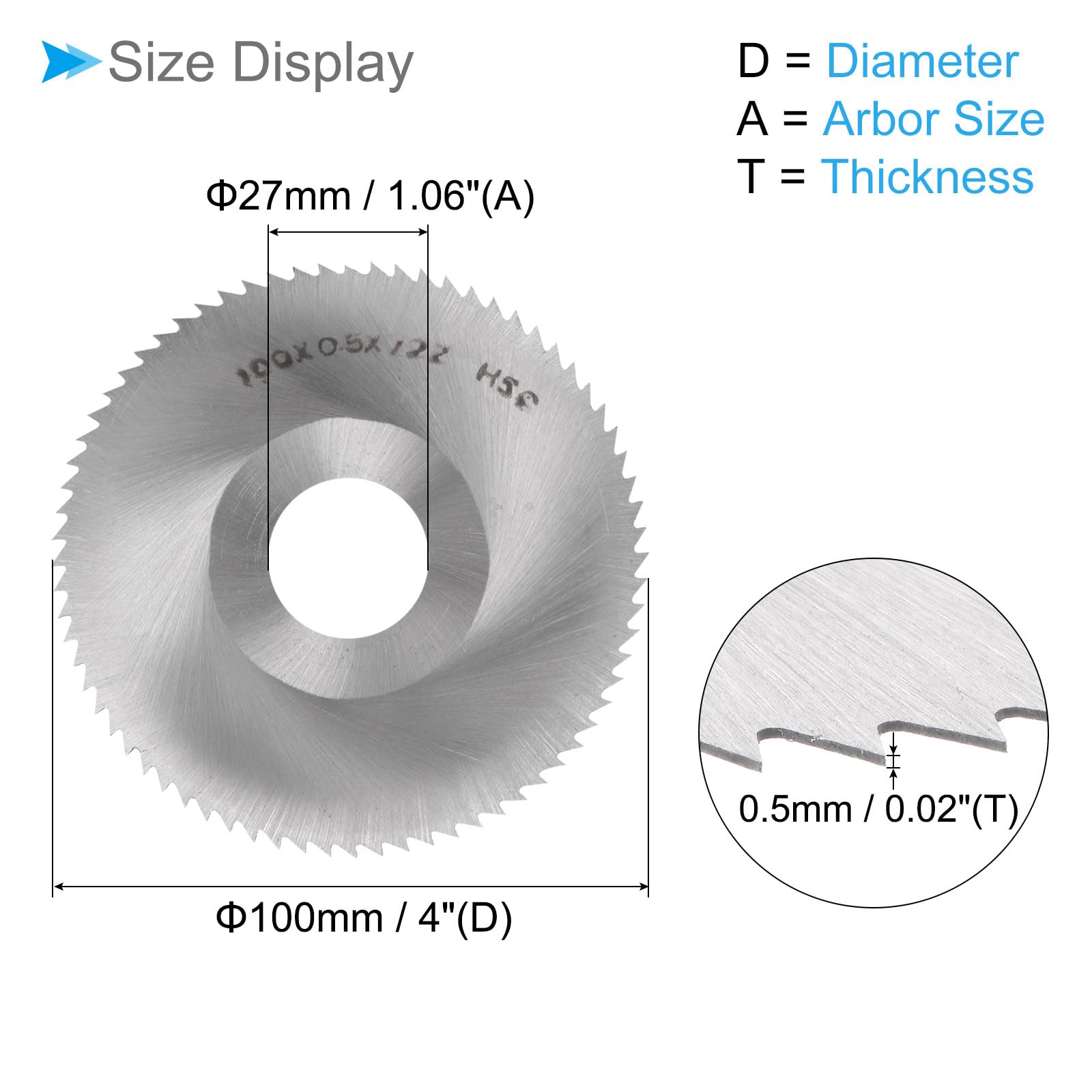 CoCud Circular Saw Blade, 100mm Dia 27mm Arbor 0.5mm Thick 72 Tooth - Image 2