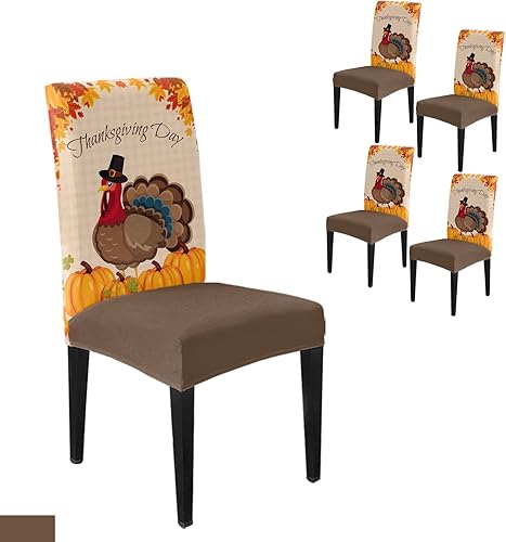 Miniatura 6 de Juego de 6 fundas para silla de árbol de Navidad, bolas de colores copos de nieve, color rojo invierno, fundas elásticas para sillas Parsons