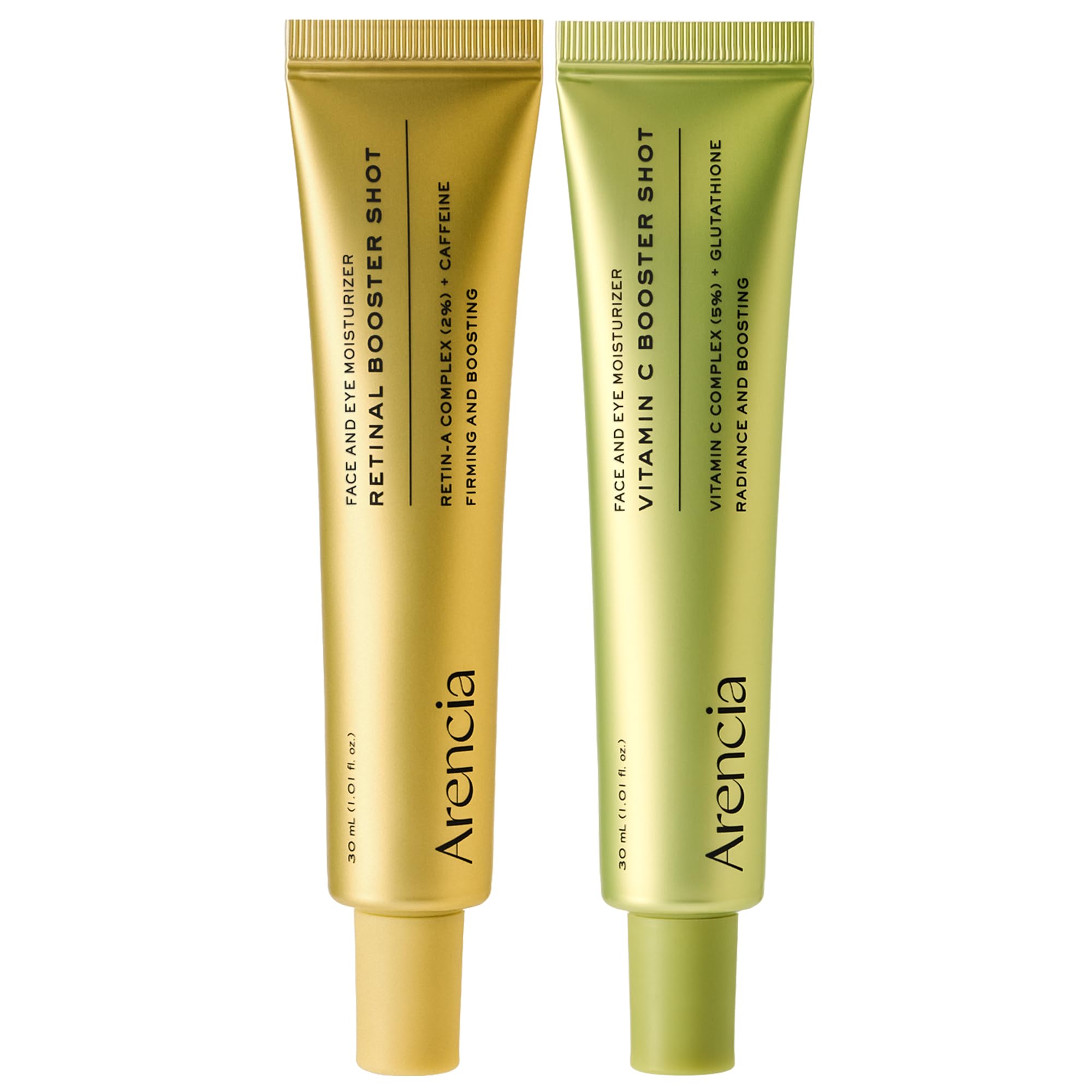 Arencia Vitamin C and Retinal Booster Shot Duo - for Dark-spot care and Tightening Fine Lines, Pore, Wrinkles - Gift Set