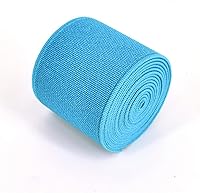 Vista 8 de 1 rollo de cordón elástico plano de 1.5 pulgadas de ancho por 3 yardas de banda elástica sarga de doble cara (#1 Blanco)