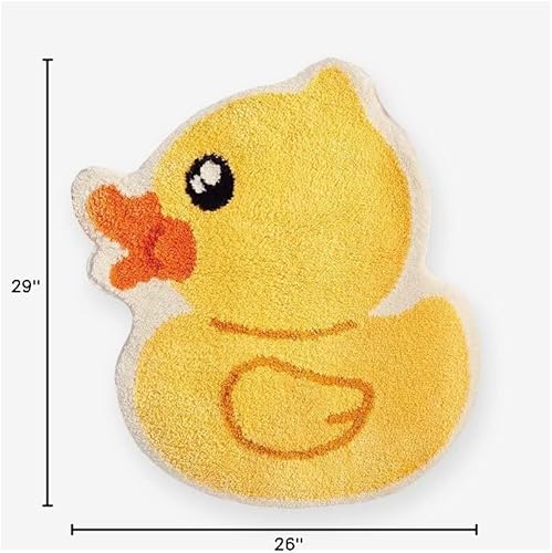 Miniatura 5 de Alfombra de baño de pato amarillo, alfombra de baño de animales divertidos, bonita alfombra de baño antideslizante, tapete de baño de microfibra