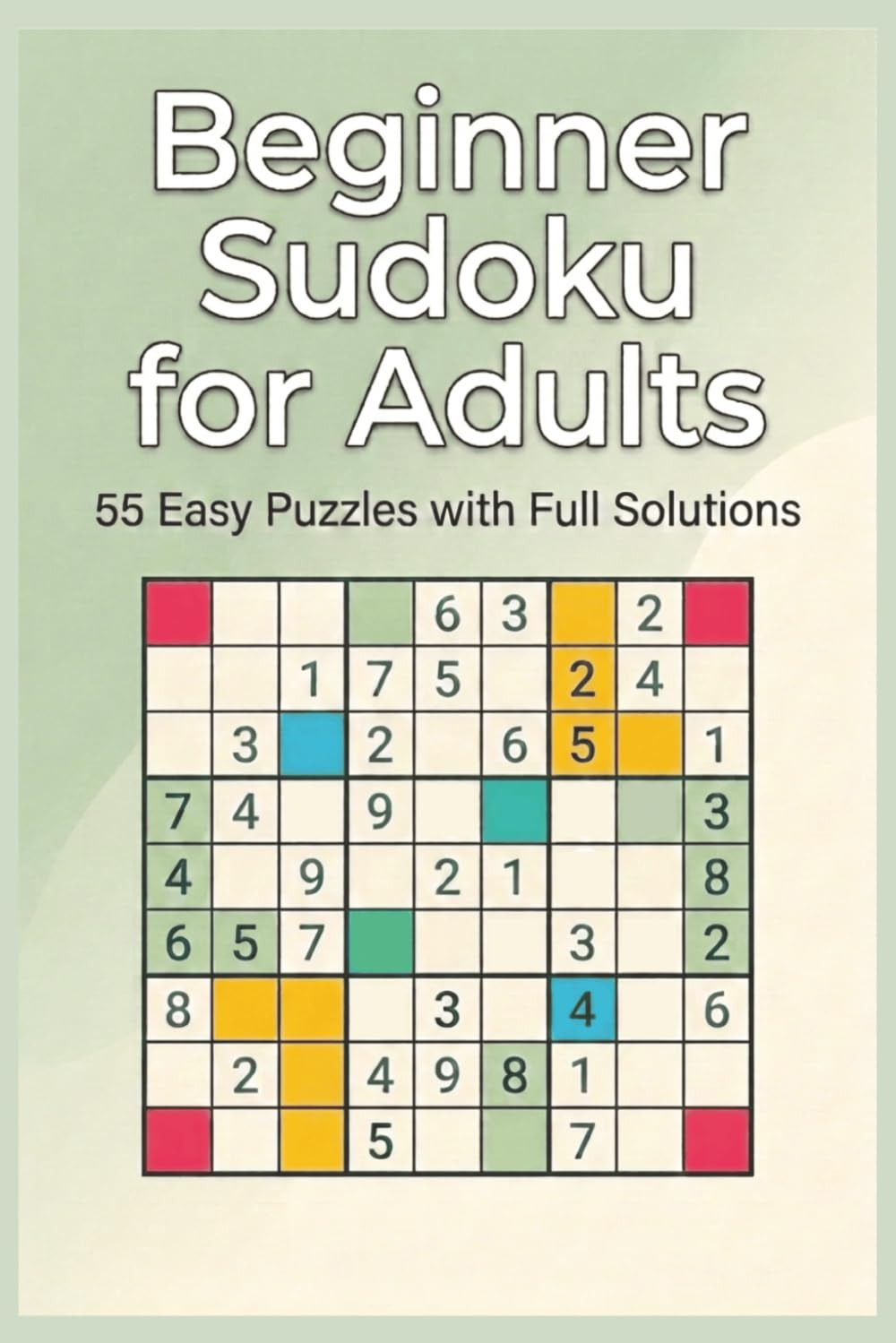 Beginner Sudoku for Adults: 55 Easy Puzzles with Full Solutions to Learn the Basics, Build Confidence, and Start Solving Today