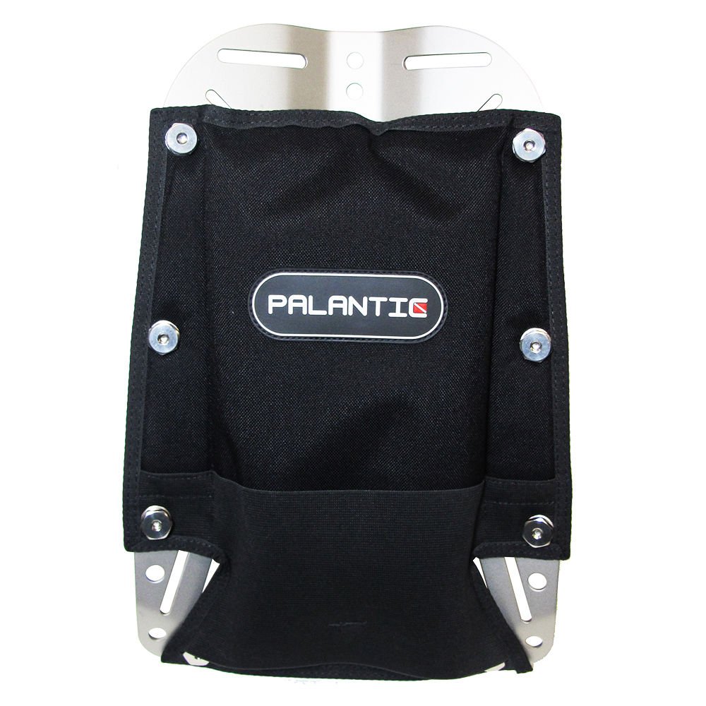 Palantic Scuba Tech Diving Stainless Steel Backplate with Pad and 8 Bookscrews Combo, Silver