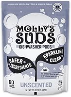 Vista 11 de Molly's Suds Cápsulas de detergente para lavavajillas Detergente para lavavajillas limpio, elimina la grasa y enjuaga sin residuos