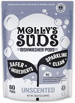 - Dishwasher Pods | Clean Dishwasher Detergent, Cuts Grease & Rinses Clean (Residue-Free) for Sparkling Dishes | 60 Auto-Release Tabs (Unscented)