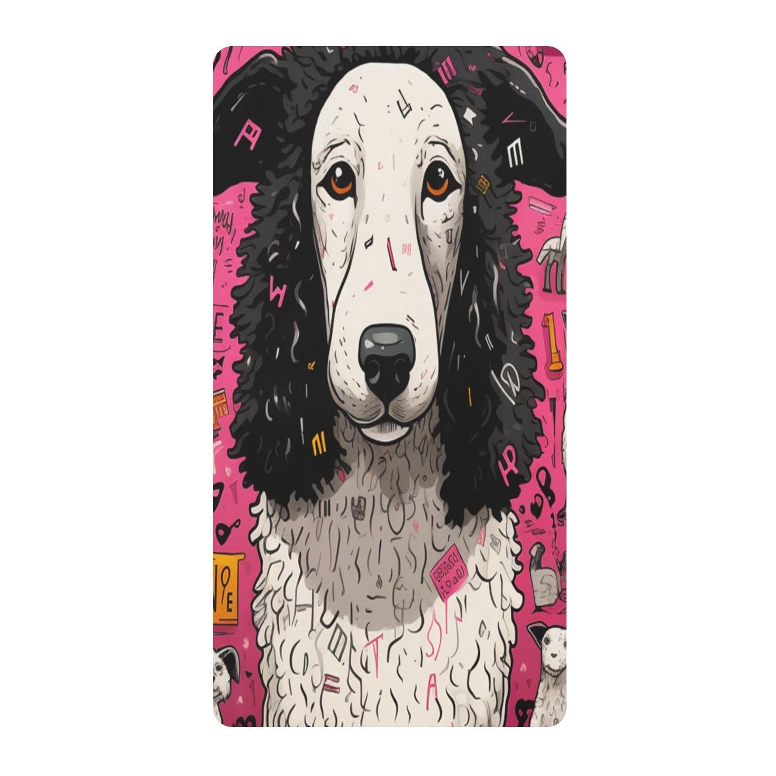 Blanco Ovejas Perros Rosa Sábana de Cuna para Niños Pequeños,Sábanas de Algodón Suave para Bebés Aptas para Colchón Corralito