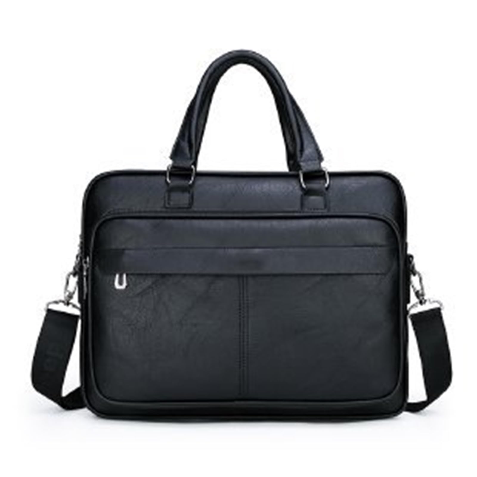 Porte-documents en cuir luxe noir pour ordinateur 14 pouces