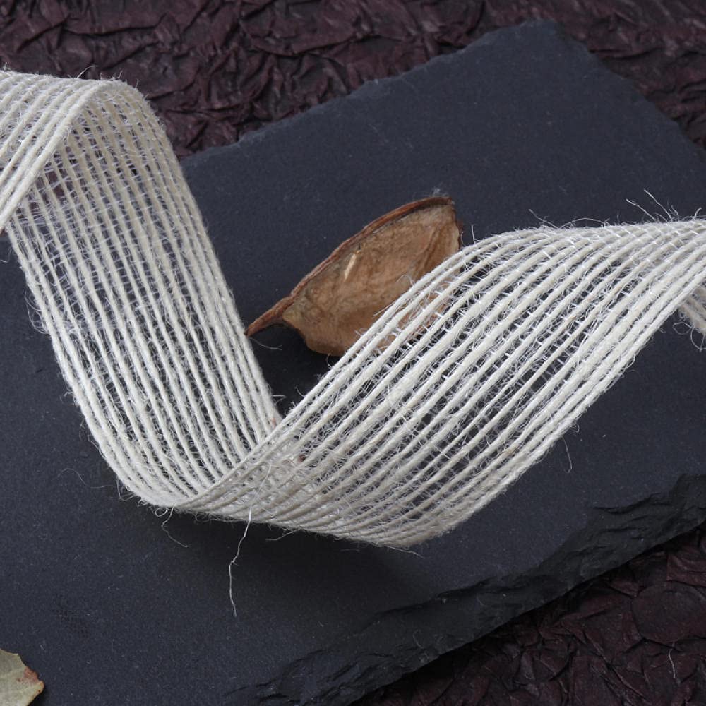 Ribbons For Gift Wrapping Ribbon For Fabric Satin Ribbons Retro Konopia Linowa Zip Prezent Pudełko Dekoracyjne Z Ciastem Do Pieczenia Ozdobny Stały Kolor Kok Motyl Wysokiej Jakości Wstążka-Retro Ciemn