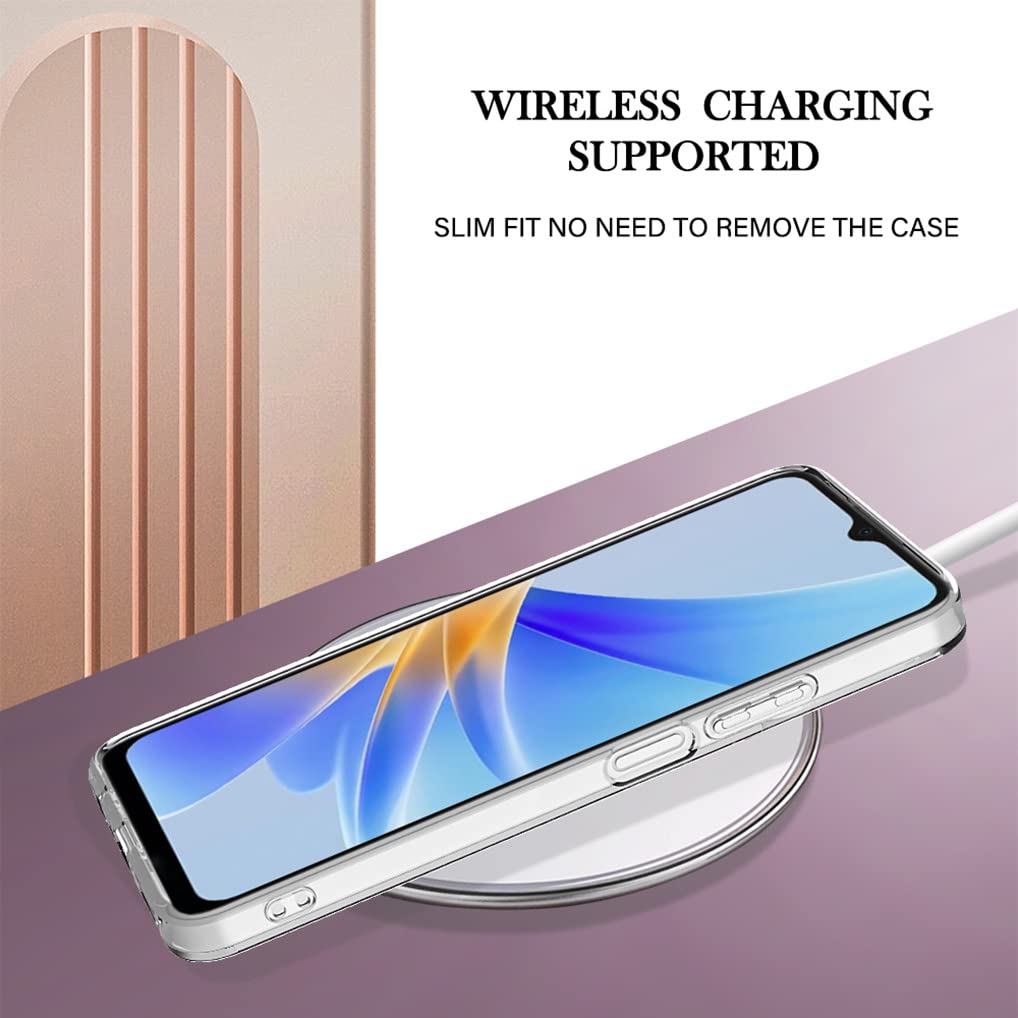 SEAHAI Cover per Oppo A17 / Oppo A17K, Custodia Protettiva Ultra Sottile ed Elegante in Silicone TPU Trasparente, Bello Modelli Colorful Cover Antiurto Case - Fiori di ciliegio
