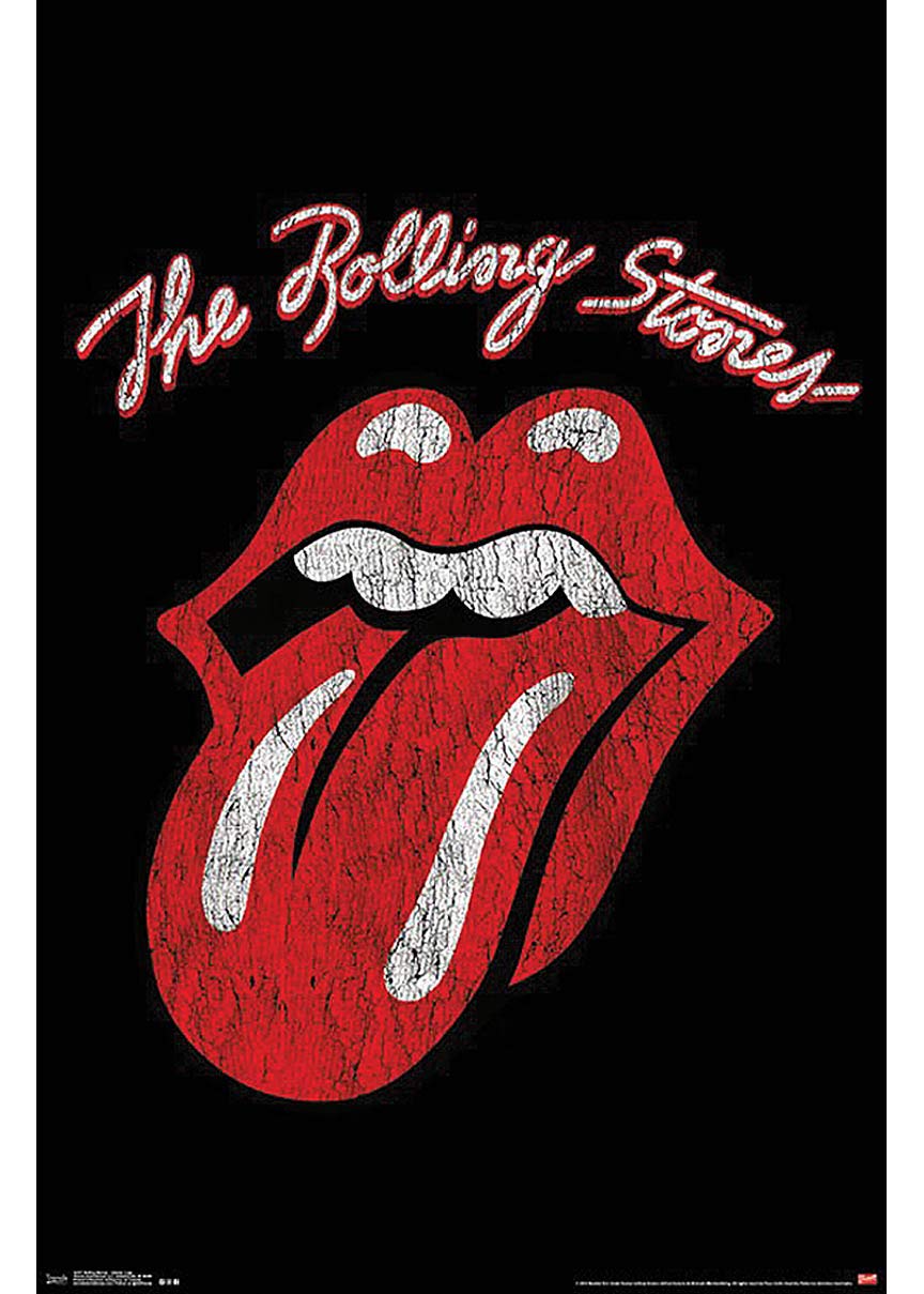 rolling stones リトグラフ　ポスター証明書付属 Rolling Stones: Classic Logo Wall Poster : Amazon.com.br