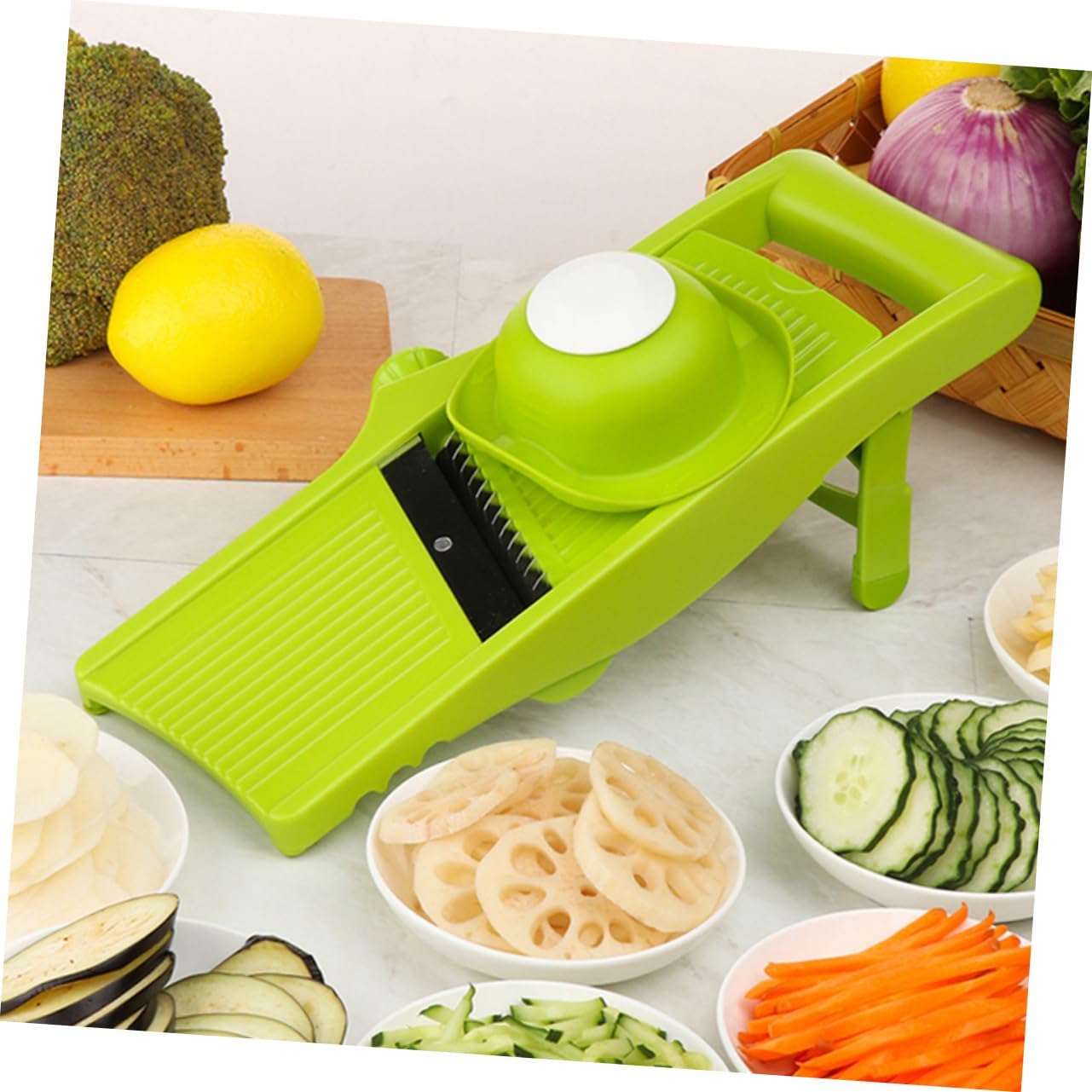 TIDTALEO Multipurpose Vegetable Slicer Ergonomic Design Efficient Hand-push Potato Grater for Kitchen Use Compact and Space-saving Green Vegetable Chopper for Home and Restaurants
