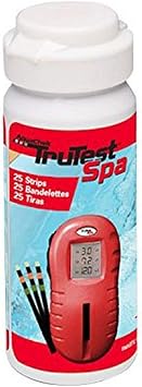 AquaChek TruTest Spa Refill Test Strips - Refill Test Strips for Digital Test Strip Reader - for Spa Water Testing - Tests for Total Bromine, Total Chlorine, pH, and Total Alkalinity - 50 Strips