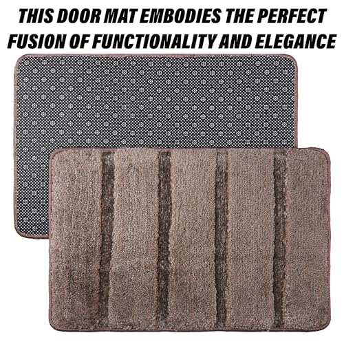 Image of Kuber Industries Door Mat | Door Entrance Mat | Entry Doormat | Floor Door Mat | Office Entrance Door Mat | Door Mat for Bedroom | Fur Doormat | Pack of 2 | Multi