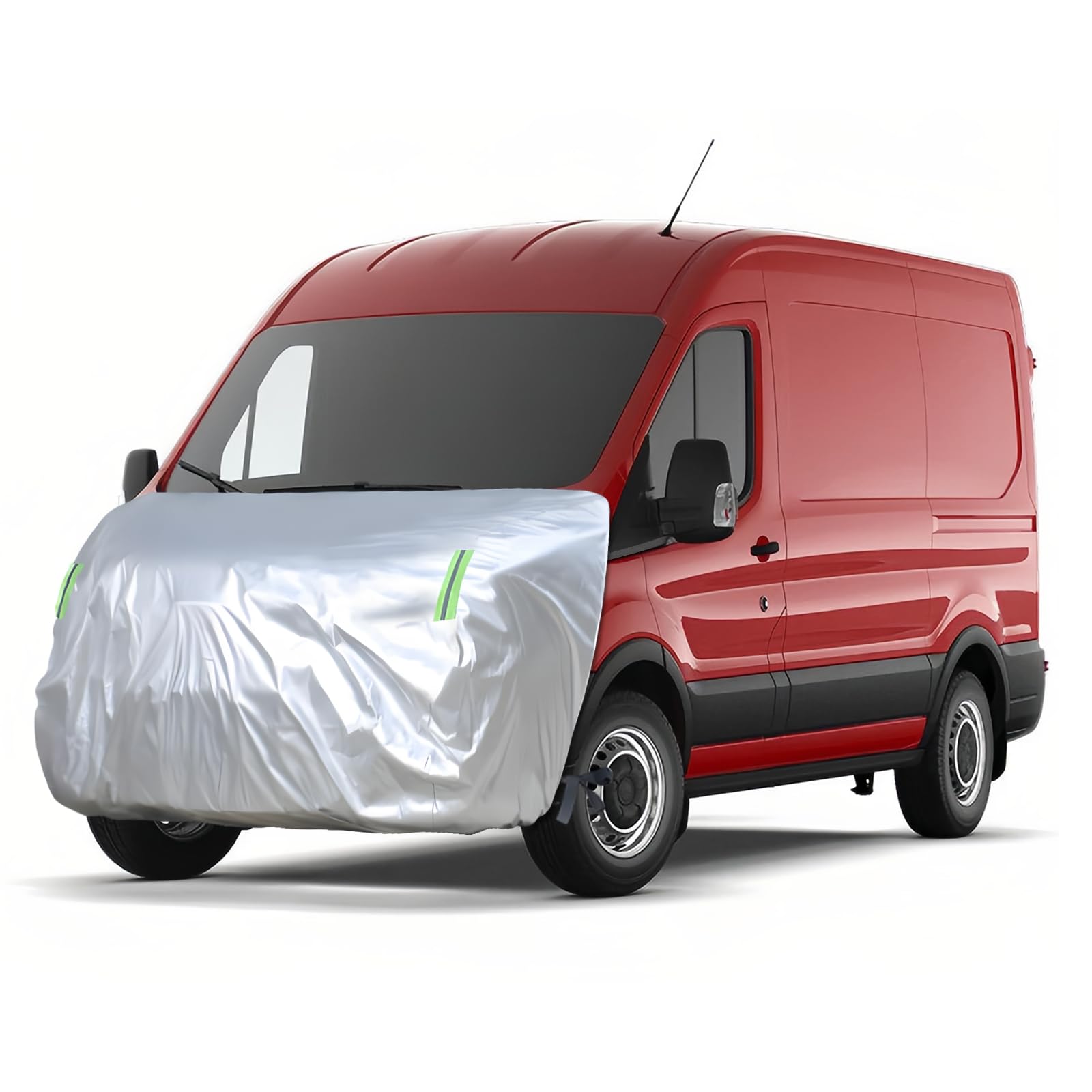 Vordere Halbe Autoabdeckung Motorhaubenabdeckung mit Reflektierenden Riemen für Ford Transit Van Mercedes Sprinter FIAT Ducato Renault Master