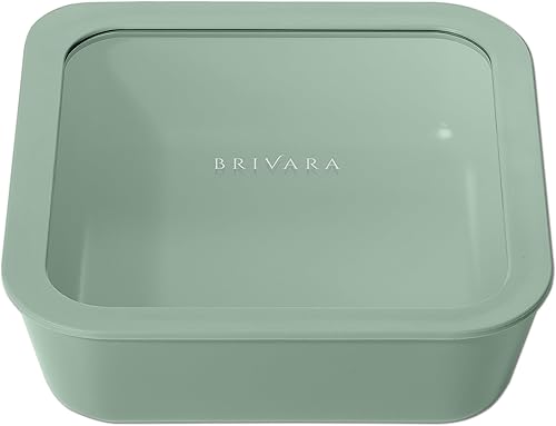 Miniatura 56 de Recipiente de almacenamiento de alimentos de vidrio con recubrimiento cerámico | Sin PTFE, PFOA, PFAS y BPA | Recipiente reutilizable no tóxico para