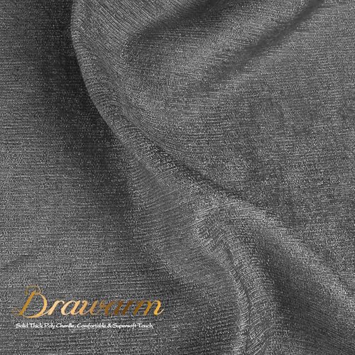 Image of BRAWARM Pack of 2 Throw Pillow Covers Cases for Couch Sofa Home Decoration Solid Dyed Striped Soft Chenille 16 X 16 Inches Neutral Gray