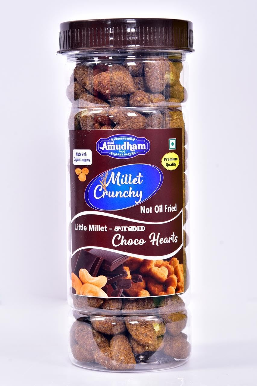 Amudham Millet Crunchy Little Millet Choco Hearts, Not Oil Fried, Made with Organic Jaggery, 75gm-image-8