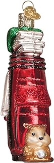 Old World Christmas Golf Bag Glass Blown Ornament for Christmas Tree, Handcrafted Holiday Decoration, Sport Collection