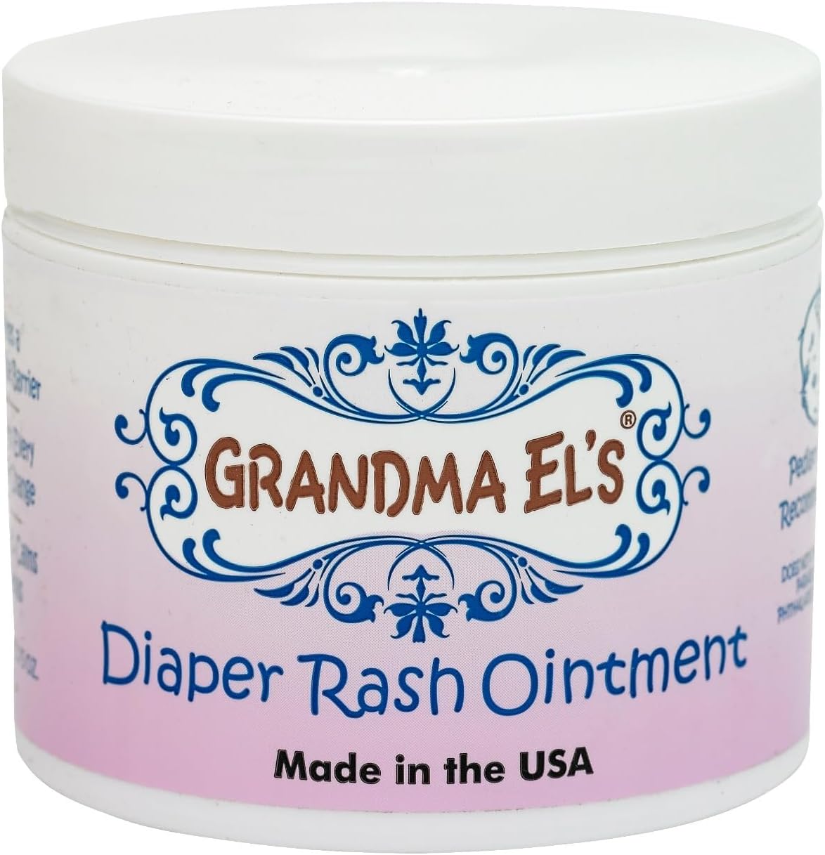 Grandma El’s Diaper Rash Ointment – Gentle Protection & Relief for Baby’s Delicate Skin – Pediatrician-Approved Moisturizing Barrier – Safe for Cloth & Disposable Diapers – 3.75 oz Jar