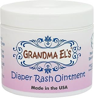Grandma El’s Diaper Rash Ointment – Gentle Protection & Relief for Baby’s Delicate Skin – Pediatrician-Approved Moisturizing Barrier – Safe for Cloth & Disposable Diapers – 3.75 oz Jar