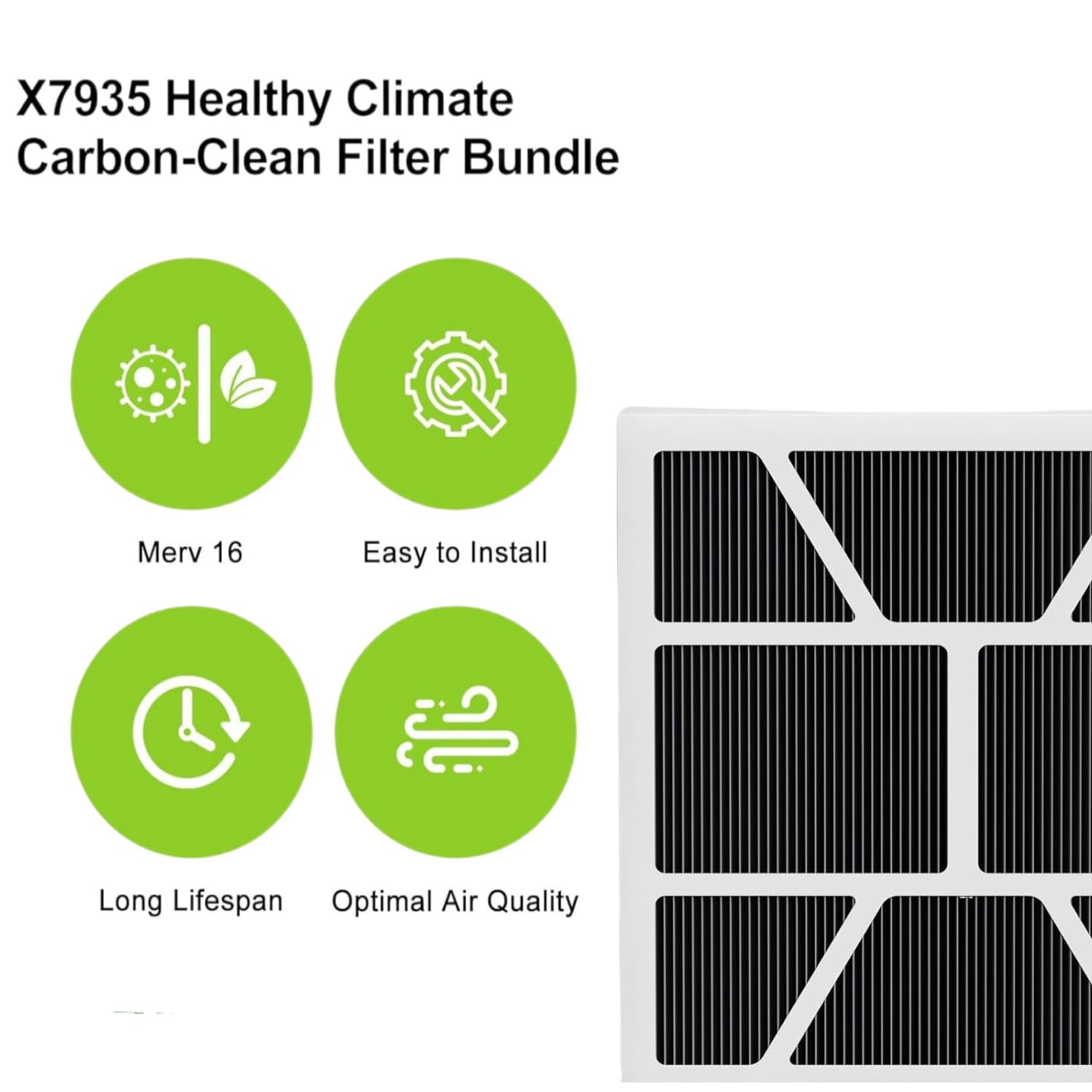 X7935 MERV 16 - Filtro de aire de repuesto para horno MERV 16 de 20 x 20 x 5 pulgadas con filtro Lennox X7935 modelo HCC14-23 y modelos de filtro FC100A101 y FC200E1011
