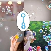 Vista 5 de E-outstanding 50pcs Plastic Porous Bubble Stick Bubble Wand for Outdoor Bubble Making Interactive Toys Soap Bubbles, Blue