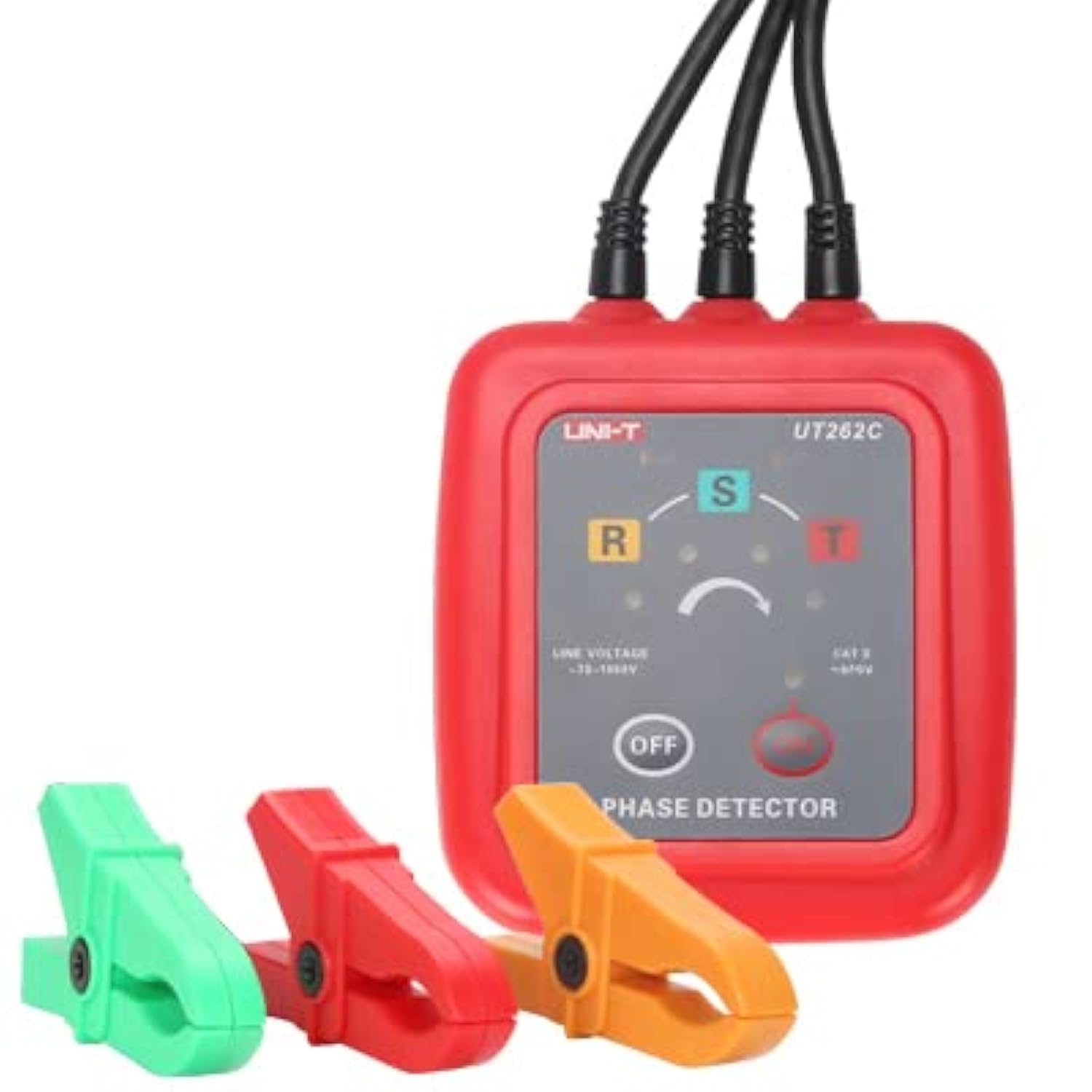 UNI-T UT262E Rilevatore Di Fase Senza Contatto | Per Tensione Trifase 70-1000V AC | Con Indicazione LED E Cicalino - 6