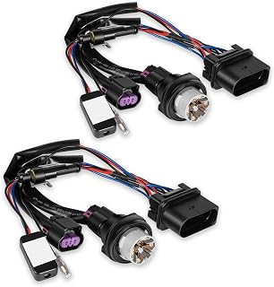 810003 Headlight Conversion Wiring Adapter Harness Assembly Fit for Ram 1500 2500 3500 2013-2018 with Factory Projector Headlights (2 PCS)