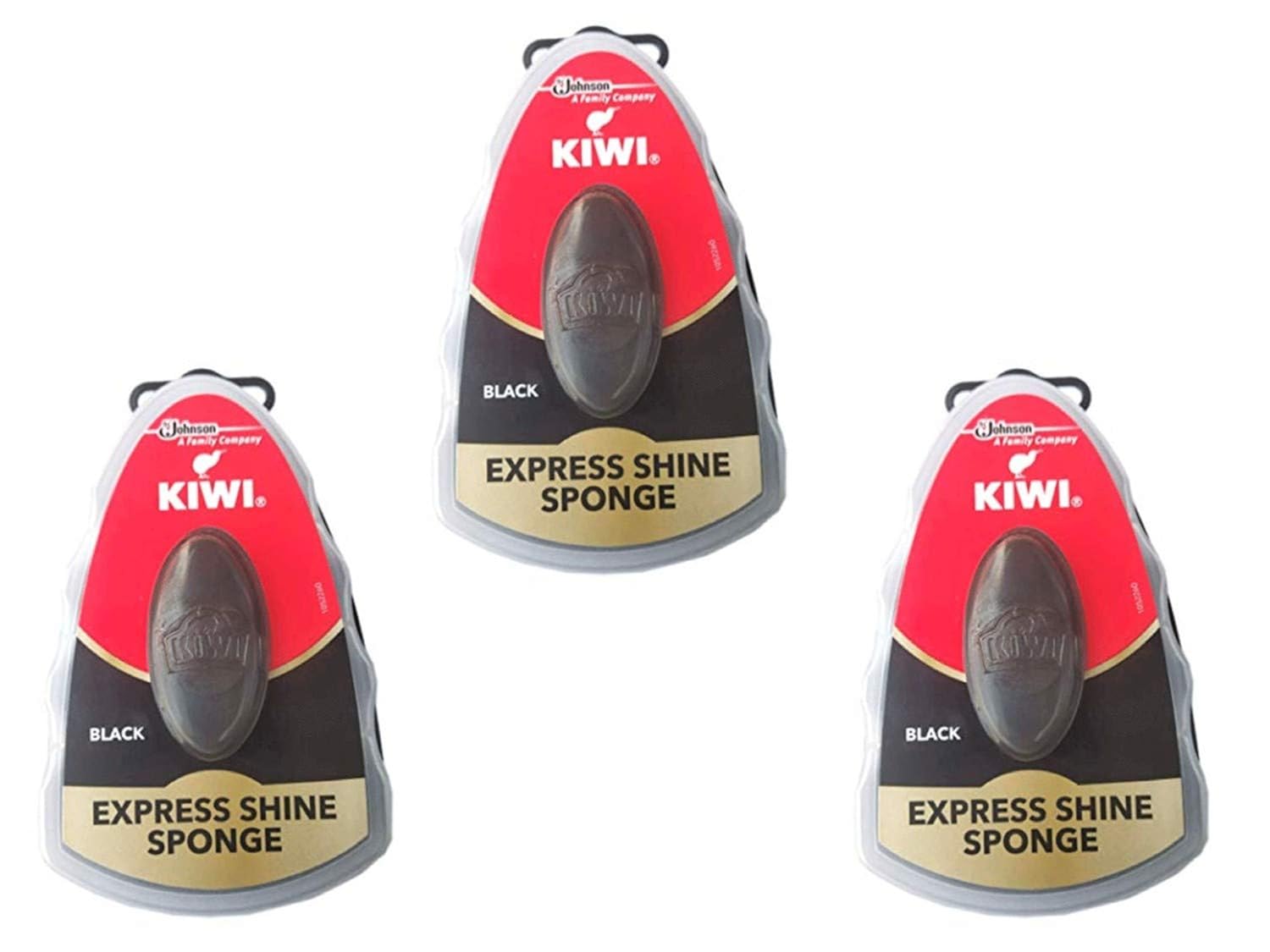 Kiwi Express Shoe Shine Sponge, Black 0.2 fl oz (pack of 3) Amazon.in