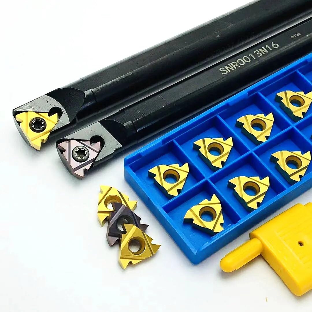 Tool Part for SNR0012M11 SNR0010K11 SNR0016Q11 SNR0016Q16 SNR0020R16 SNR0025S16 Threaded Tool Holder 10pcs MMT 11IR 16IR Insert - (Angle: SNR0010K11 / Shank Diameter: MMT11IR AG60 VP15TF)