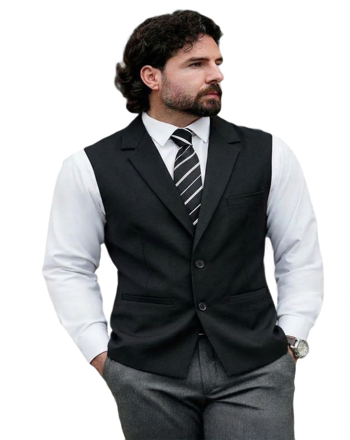 perfect productions Mens Black Waistcoat,Waitcoat For Men-picture-49