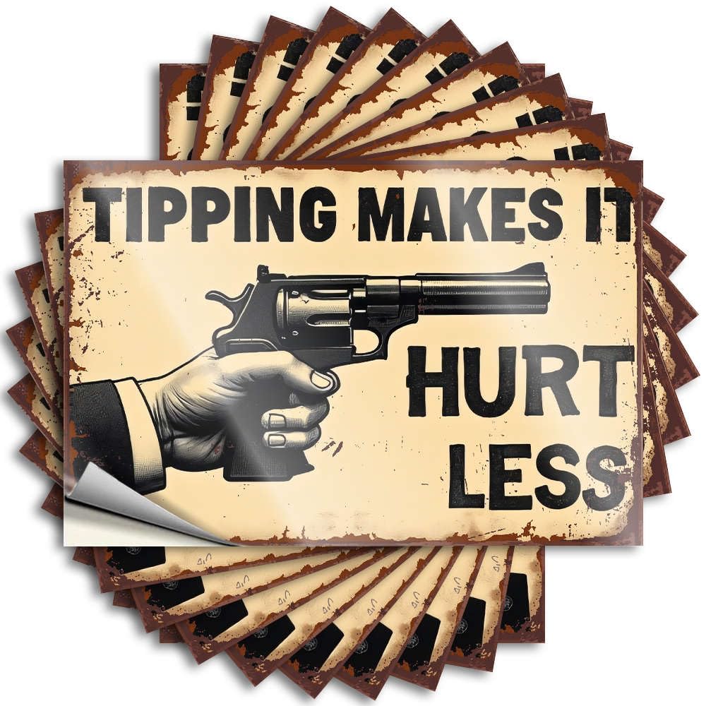 Tattoos Bedroom Decorations Durable Vinyl - Tipping Makes It Hurt Less. Hard for Billiards Use(12X18CM)