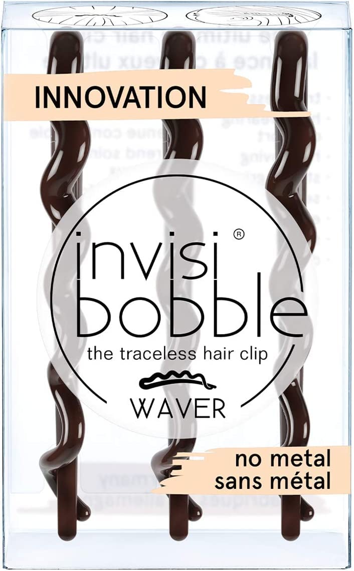 9 x Invisibobble Waver Pretty Dark Brown Strong Grip Hair Clips for Women and Girls, 1 count (Pack of 9) - Image 2