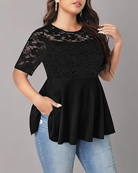 anuke Uneck Peplum Topsブラック ànuke online store（アンヌーク） / Uneck Peplum TopsUneck