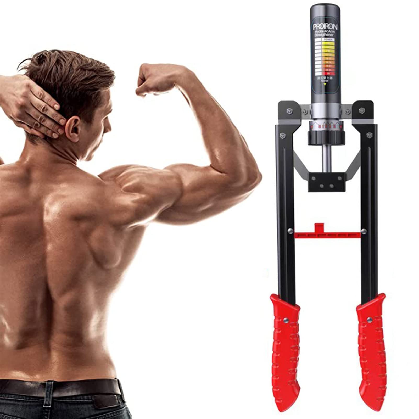 Sprzęt do ćwiczeń ramion rozszerzających klatkę piersiową, nowy hydrauliczny przycisk Power Twister Spin 25 biegów regulowany 10-299 kg, uchwyt odporny na zużycie antypoślizgowy PU miękka guma