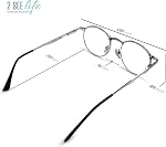 2SeeLife Round Metal Wire Rimmed Reading Glasses for Men & Women – Medium–Wide Fit, Durable, Spring Hinges, Premium Readers, Silver, +2.25