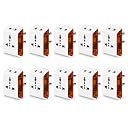 PROSAC 6AMP Universal Multi Plug Adapter | 3-Pin Socket Converter | Supports 2-Pin & 3-Pin Plugs | Compact Electrical Adapter for Home, Office & Travel | Pack of 10 gallery image
