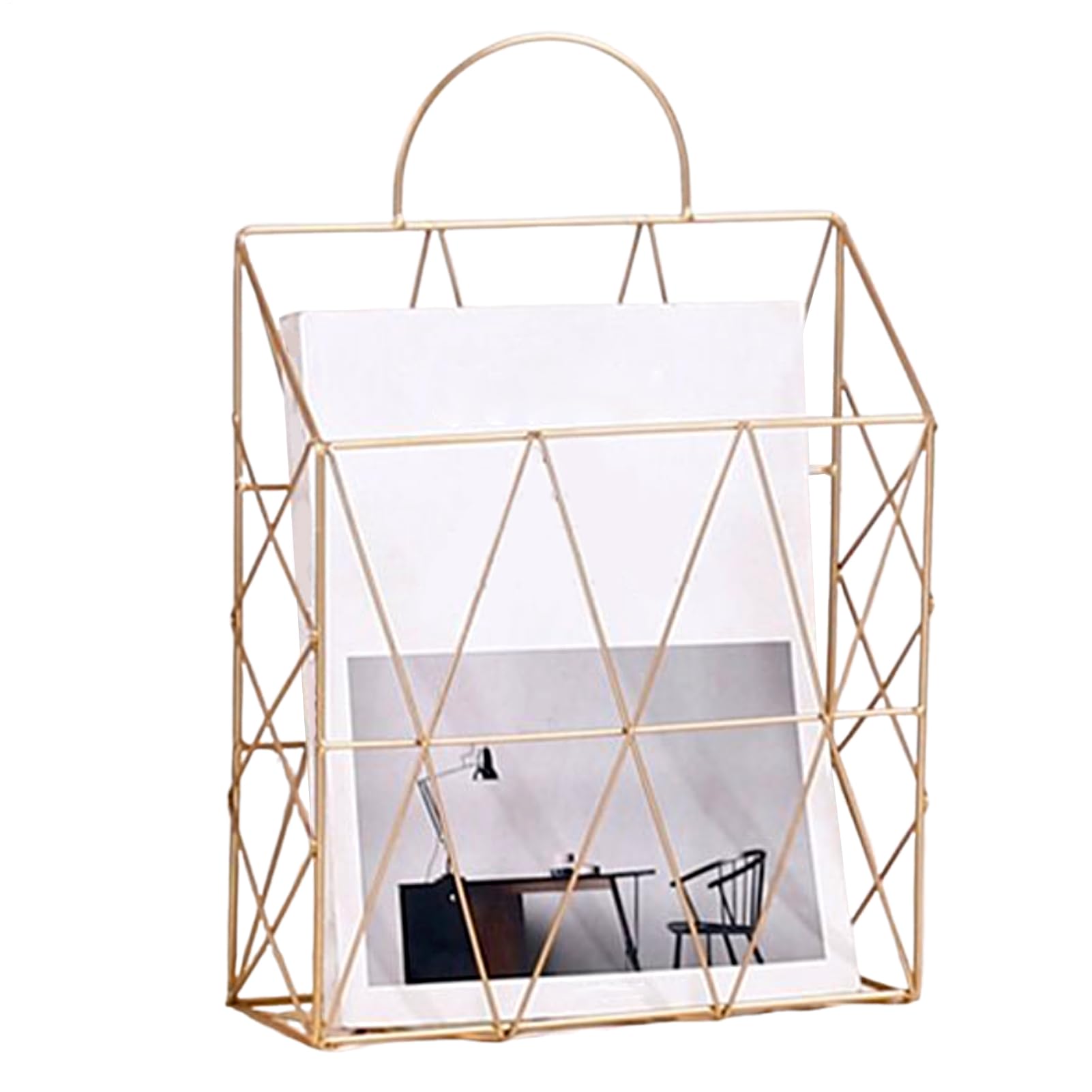 Porte-revues mural et organiseur de courrier compact pour tri de bureau et maison