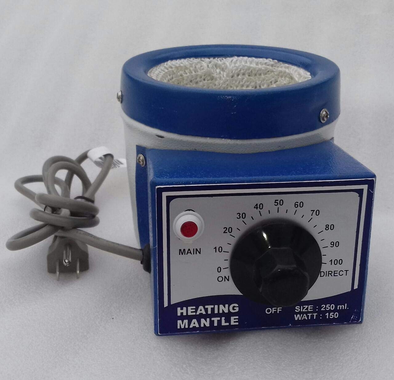 110v Heating Mantle 250mL for Round Bottom Flask 150 Watts Overall Size 20cms x 12.95cm x 12.7cms