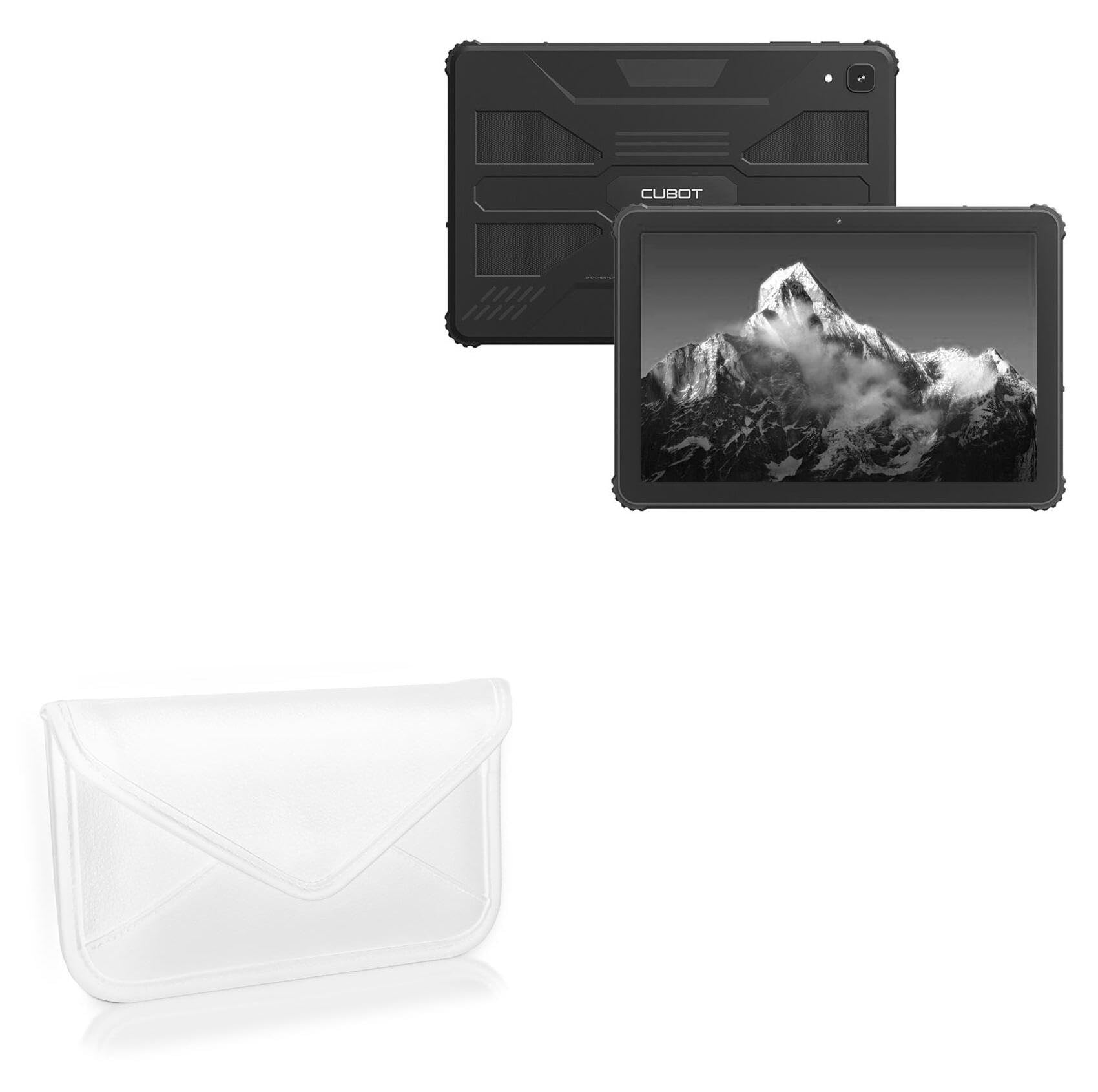 BoxWave Case Compatible with Cubot Tab Kingkong - Elite Leather Messenger Pouch, Synthetic Leather Cover Case Envelope Design - Ivory White