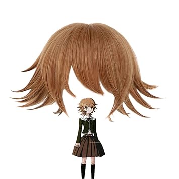 Amazon Com Peluca De Disfraz De Chihiro Fujisaki Para Cosplay Disfraz De Anime Danganronpa Pelo Corto Marron Ropa Zapatos Y Joyeria