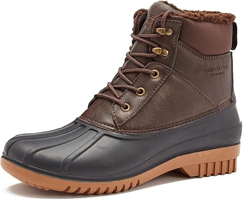 London Fog Botas de pato Aspen para hombre, impermeables, aisladas, para lluvia y nieve para hombre