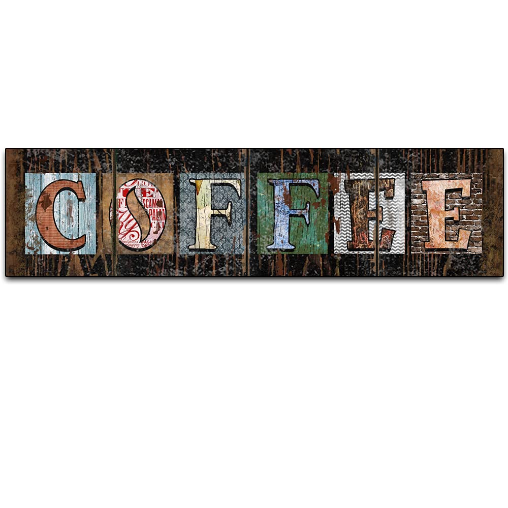 DODINO targa di metallo 30x40cm vintage caffe accessorio decorativo per la casa, decorazione vintage, cucina, caffè, idea regalo