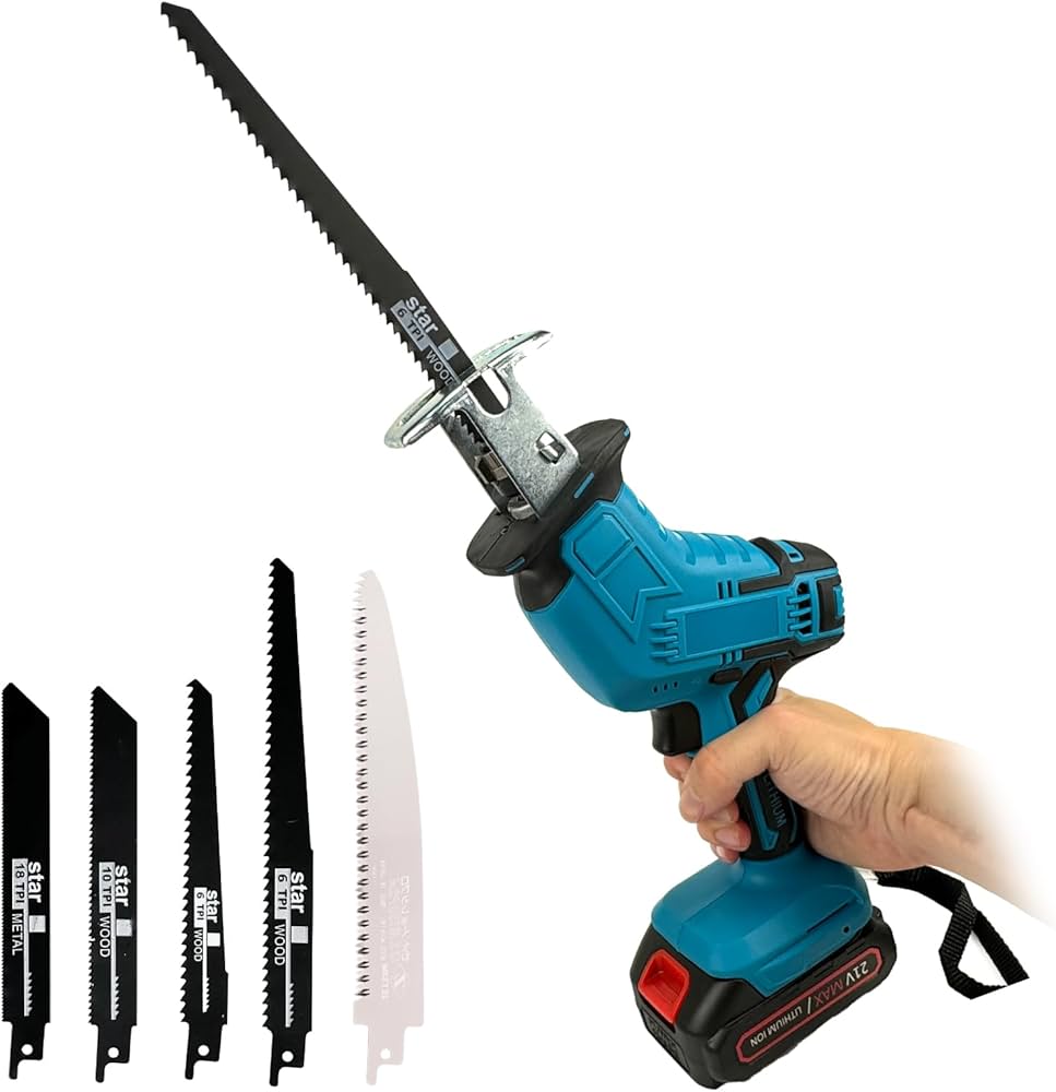 電動ノコギリ 18V充電式レシプロソー 2個バッテリー2.0Ah 無段変速 Amazon | レシプロソー 充電式 電動ノコギリ 電動のこぎり パワフル