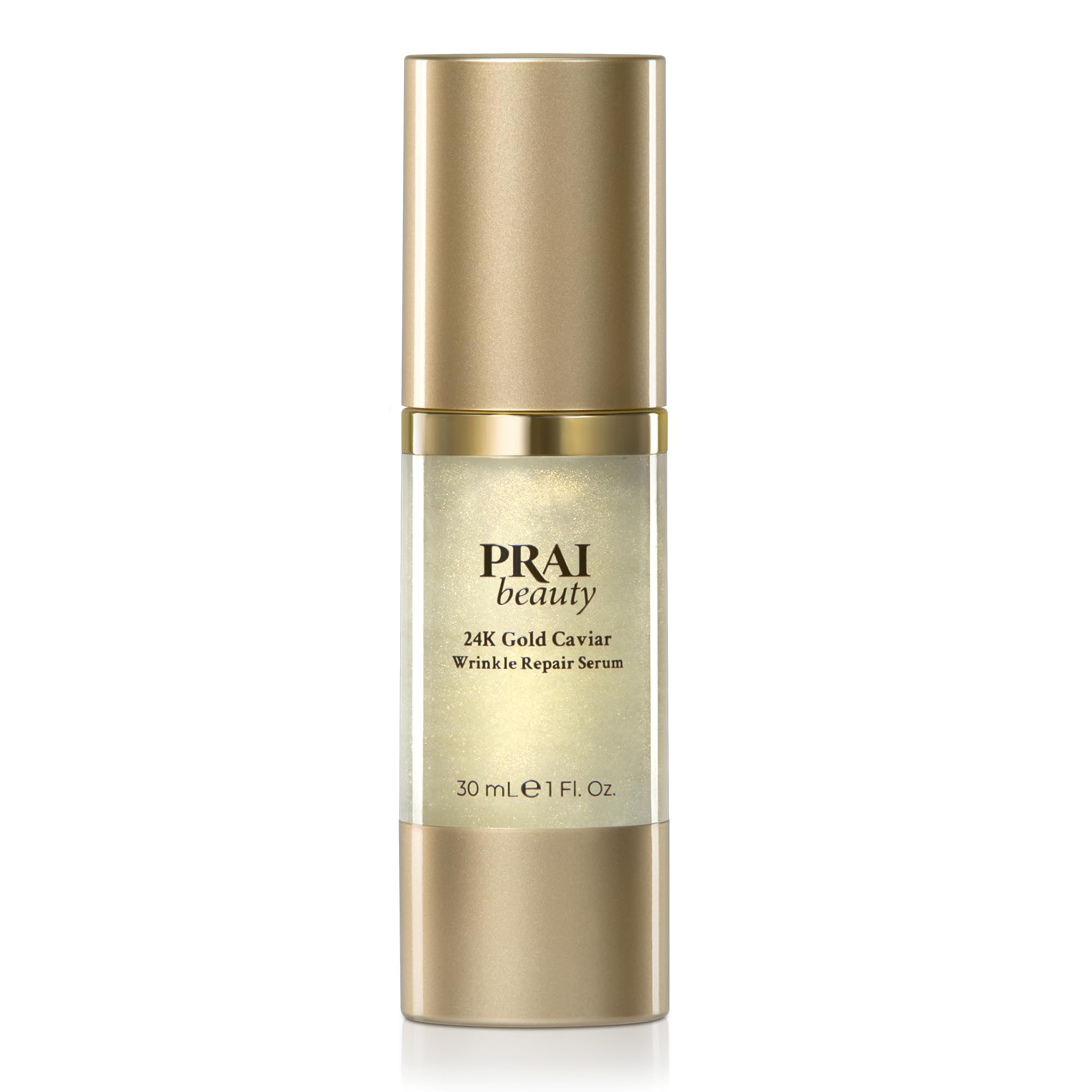 PRAI Beauty 24K Gold Caviar Wrinkle Repair Serum for Face | Anti-Aging Serum with Hyaluronic Acid to Plump and Fill In Wrinkles | Anti-Wrinkle Serum