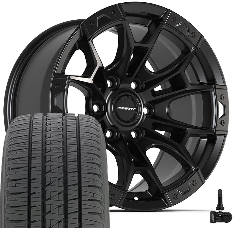 DEFIANT DF04 Black Wheels 20x9 — Tires for Ford F150 4x4